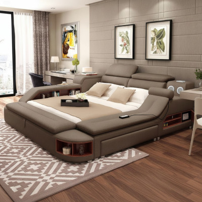 Luxe bed 180x200 multifunctionele slaapkamer ligplanken Nieuw