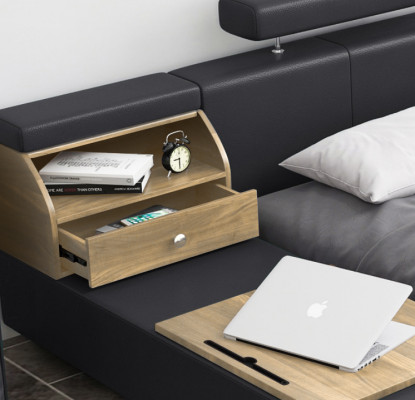 Bedden Moderne Hotel Multifunctioneel Tweepersoons Luxe Design Bed Bekleding