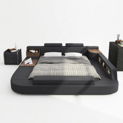Bedden Moderne Hotel Multifunctioneel Tweepersoons Luxe Design Bed Bekleding