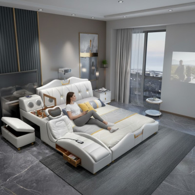 Multifunctioneel bed luxe design bedden dubbel rek 180x200cm nieuw