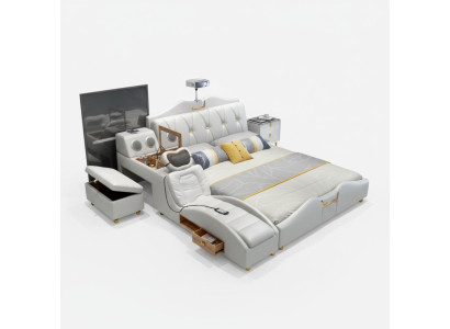 Multifunctioneel bed luxe design bedden dubbel rek 180x200cm nieuw