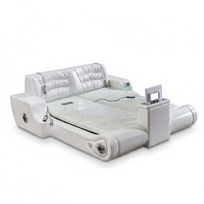 Dubbele luxe design wit bed gestoffeerde bedden modern hotel multifunctioneel.