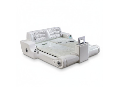 Dubbele luxe design wit bed gestoffeerde bedden modern hotel multifunctioneel.