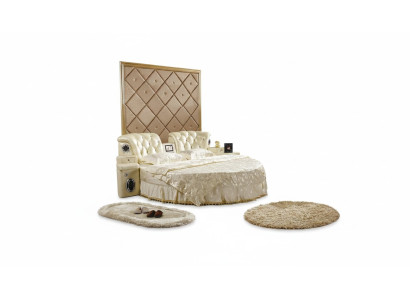Rond bed, rond ontwerp bedden, dubbel luxe hotel frame slaapkamer.