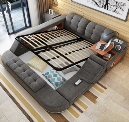 Ontwerpbed gestoffeerde bedden hotel massage functie multifunctioneel rek.