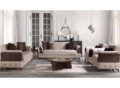 Moderne banksstel fauteuil textiel sofa luxe compleet luxe 3+2+1+1 zitter.