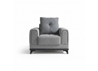 Ontwerp Zitplaats Luxe Stoel Relax Stof Grijs Stoel Lounge Club Moderne Luxe