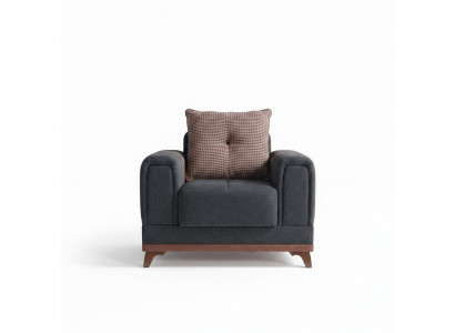 Ontwerp luxe zitsstoel ontspannende stoffen fauteuil met roestvrijstalen fauteuil moderne relaxfauteuil.
