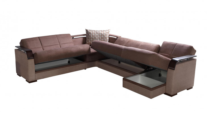 Hoekbank woonlandschap Bruin L-vorm Bank Woonkamer Hoekbanken Luxe Hoekbankstel