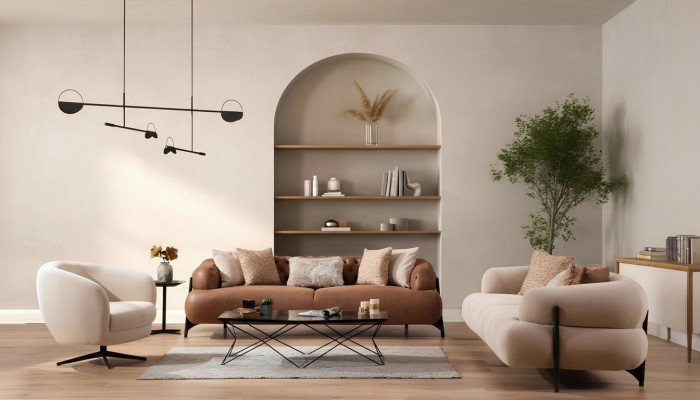 Sofaset 3+3+1 Zits Textiel Houtbank 3 Zitter Modern Fauteuil Nieuw Compleet Set