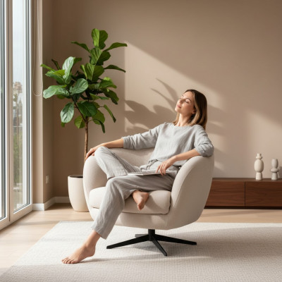 Ontwerpstoel Luxe Stoel Relax Stoffen Stoel Relaxstoel Nieuw Modern Relaxstoel
