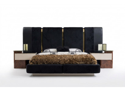Modern slaapkamerset Bed 2x Nachtkastjes Designmeubelen 3-delig