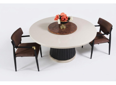 Eetkamerset Moderne eettafel + 4 stoelen Tafel Hout Gestoffeerde stoel 5-delig Nieuw.