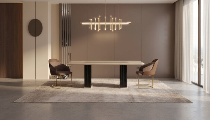 Eetkamer set Luxe 4x stoelen + eettafel eetkamerset garnituur moderne leunstoelen