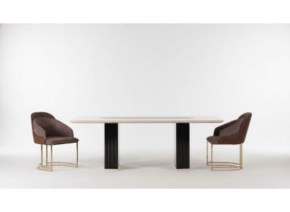 Eetkamer set Luxe 4x stoelen + eettafel eetkamerset garnituur moderne leunstoelen
