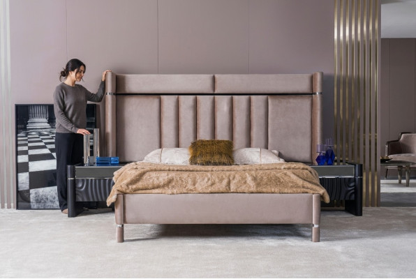 Luxe slaapkamer set Bed + 2x nachtkastjes Hout Compleet Modern Nieuw
