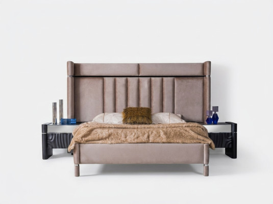 Luxe slaapkamer set Bed + 2x nachtkastjes Hout Compleet Modern Nieuw
