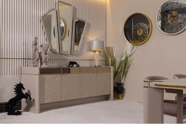 Sideboard Dressoir Luxe Set Commode Hout Moderne Commodes 225cm