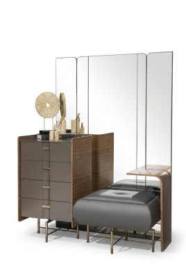 Kaptafelset console spiegel slaapkamer meubels ontwerp kruk 2-delige set. Nieuw.