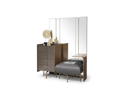 Kaptafelset console spiegel slaapkamer meubels ontwerp kruk 2-delige set. Nieuw.
