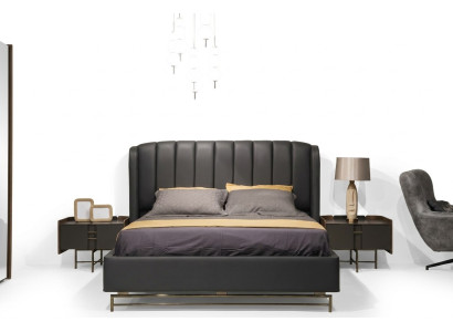 Modern slaapkamer set Bed + 2x nachtkastjes Design meubels 3-delig EU