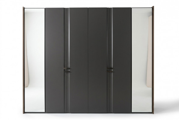 Moderne kledingkast Luxe kast Houten kasten Glas Taupe Slaapkamer