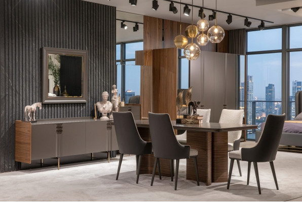 Luxe eetkamer set Eettafel 6x stoelen Dressoir Eetgroepen Eethoek 8 delig