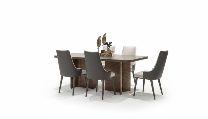 Eetkamer set Luxe 6 stoelen Eettafel Eetgroep Set Leunstoelen Modern