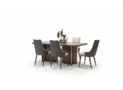 Eetkamer set Luxe 6 stoelen Eettafel Eetgroep Set Leunstoelen Modern