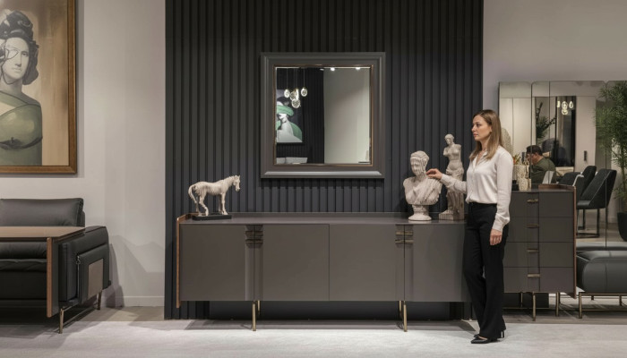 Moderne dressoir met spiegel benedenkast luxe meubels Nieuw