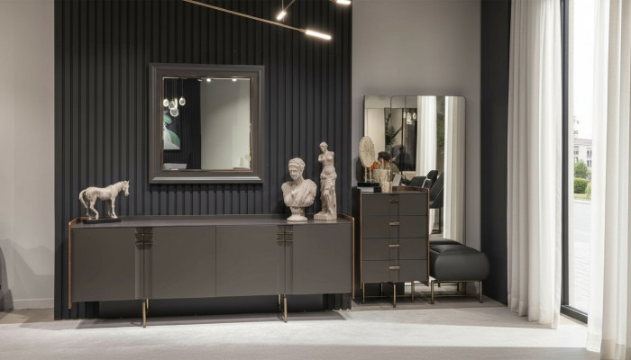 Moderne dressoir met spiegel benedenkast luxe meubels Nieuw