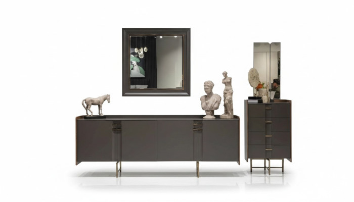 Moderne dressoir met spiegel benedenkast luxe meubels Nieuw