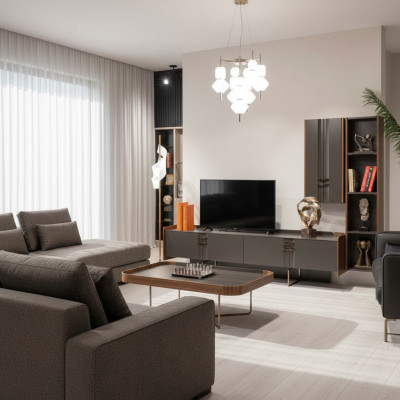 Woonkast tv Wand Hout Modern Plank Woonkamer Meubels Kast rtv Met Wandkast