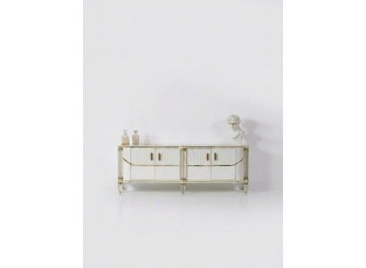 Dressoirkast hoogglans meubel hout luxe dressoir sideboard met spiegel luxe