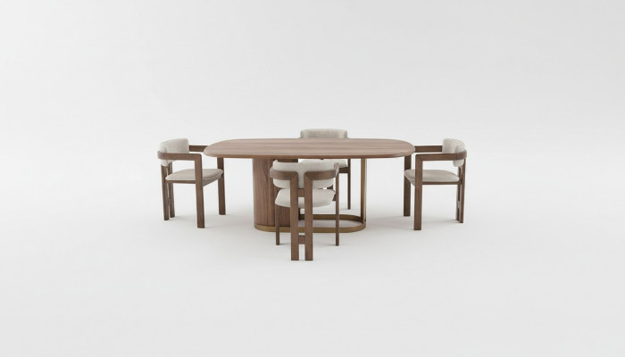 Eetkamer set luxe 6x stoelen eetkamertafel eethoek garnituur leunstoelen modern nieuw