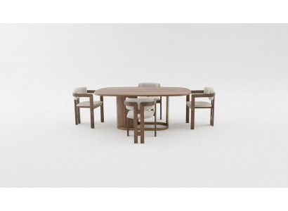 Eetkamer set luxe 6x stoelen eetkamertafel eethoek garnituur leunstoelen modern nieuw
