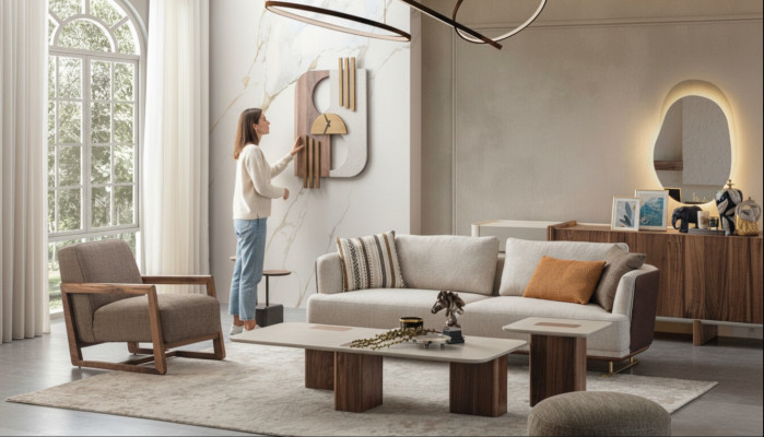 Luxe bankstel set Woonkamer bankstel 3+1 Bijzettafel Salontafel