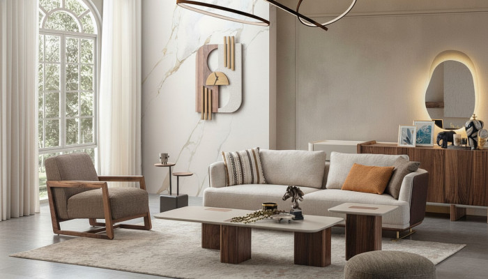 Luxe bankstel set Woonkamer bankstel 3+1 Bijzettafel Salontafel