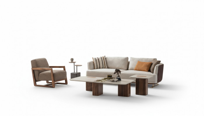 Luxe bankstel set Woonkamer bankstel 3+1 Bijzettafel Salontafel