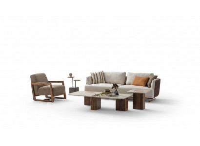 Luxe bankstel set Woonkamer bankstel 3+1 Bijzettafel Salontafel