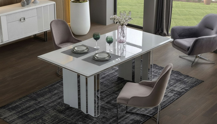 Eetkamer set Luxe 6x stoelen + eettafel eetgroep set fauteuils Nieuw Modern