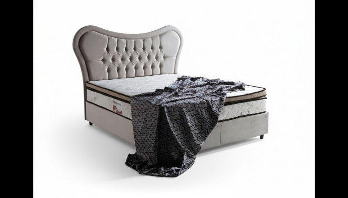 Bedontwerp Bedden Luxe Beige Gestoffeerde Slaapkamermeubelen Chesterfield 160x200