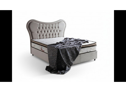 Bedontwerp Bedden Luxe Beige Gestoffeerde Slaapkamermeubelen Chesterfield 160x200