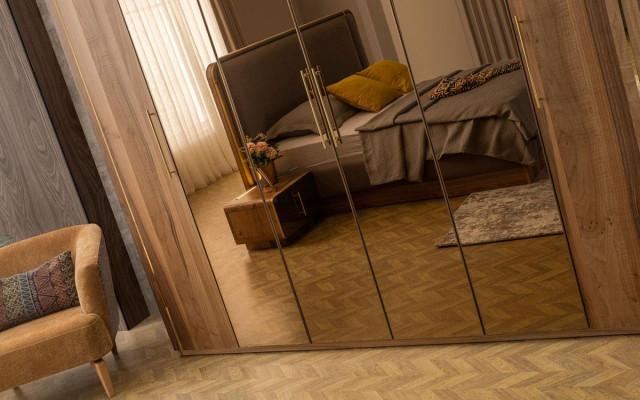 Kledingkast kasten kast ontwerp hout slaapkamer modern meubels nieuw