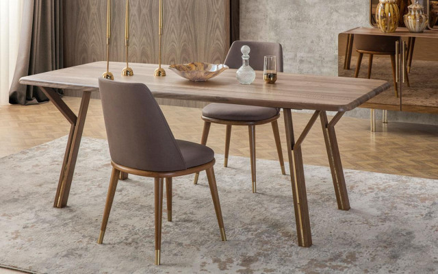 Eetkamer set 6x stoelen + eettafel + dressoir + spiegel set Eetkamer Designer Nieuw