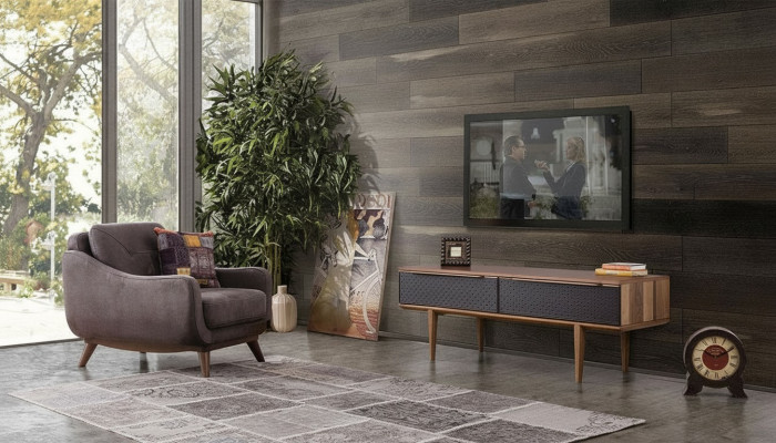 Tv-standaard Lowboard-woonkamer van houten designmeubels.