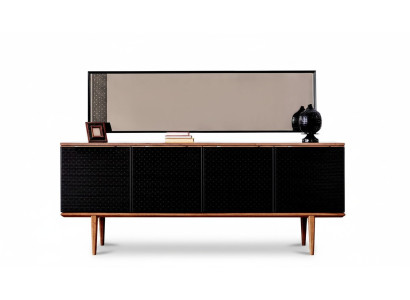 Luxe dressoir met spiegelontwerp Moderne dressoirs Houten inrichting