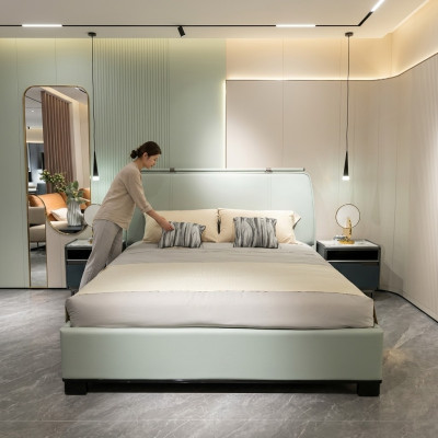 Luxe slaapkamerset Modern tweepersoonsbed met 2 nachtkastjes Design 3-delig Complete