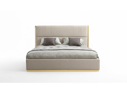 Bed Meubels Beige Slaapkamer Meubels Ontwerp Bedden Luxe Meubels Modern Hout Nieuw