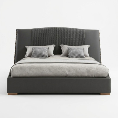Luxe bed houten bedden bedframe grijs tweepersoonsbed frame bedden tweepersoonsbedden